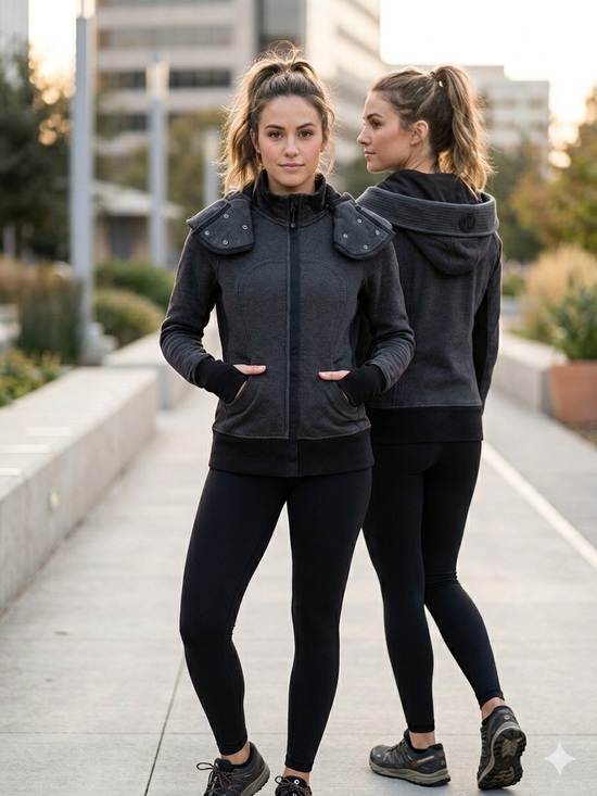 lululemon athletica Sweaters - Lululemon Scuba Hiver 2013 limited edition editionBlack Zip Hoodie